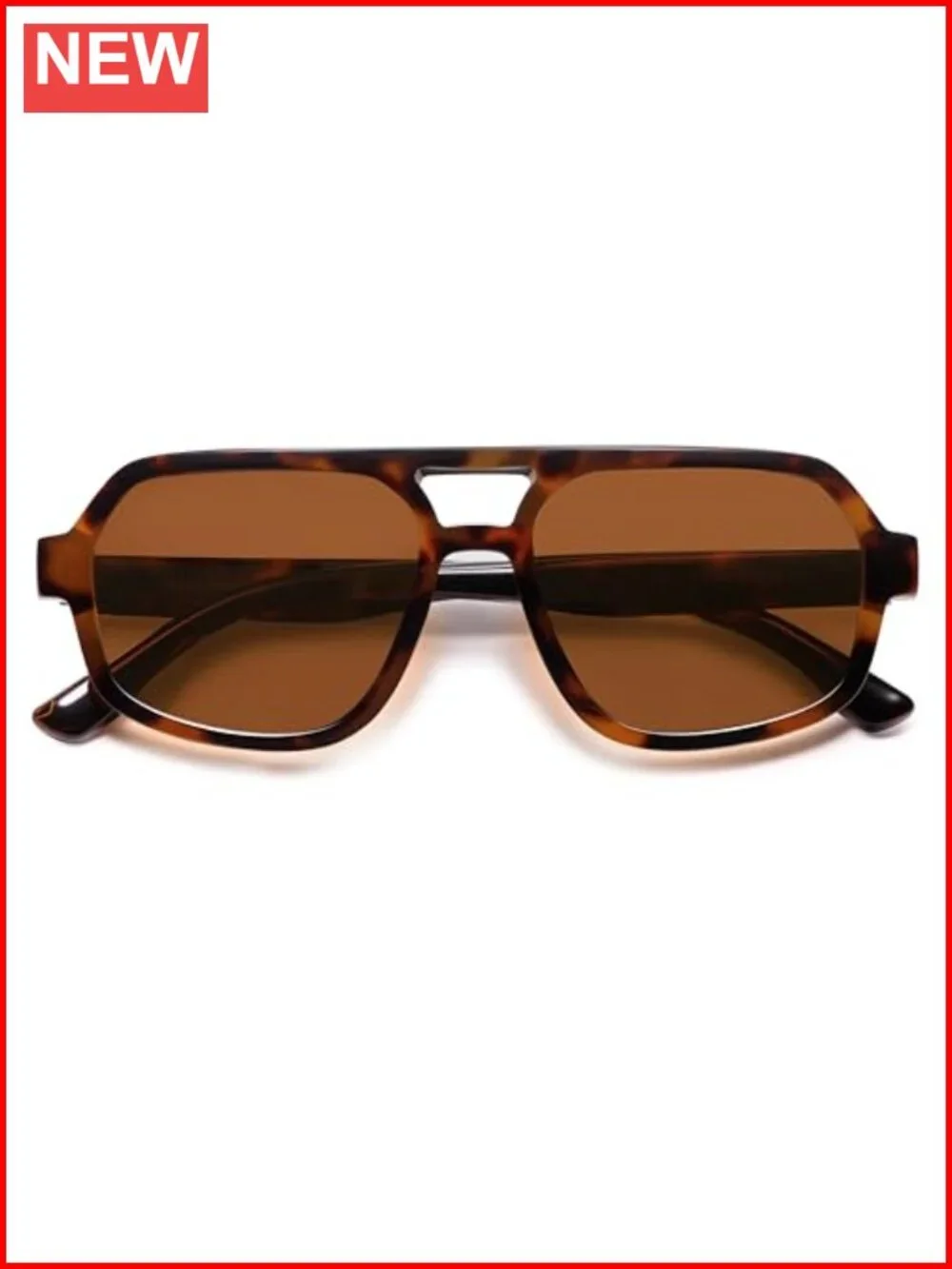 Retro Aviator Oversized Square Sunglasses Polarized UV400 Protection